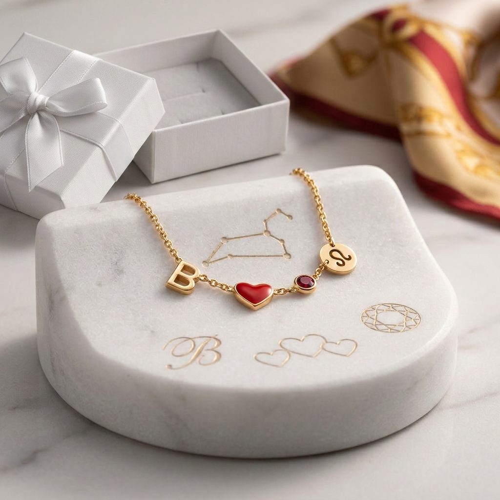 Collier Initiale Cœur Personnalisé